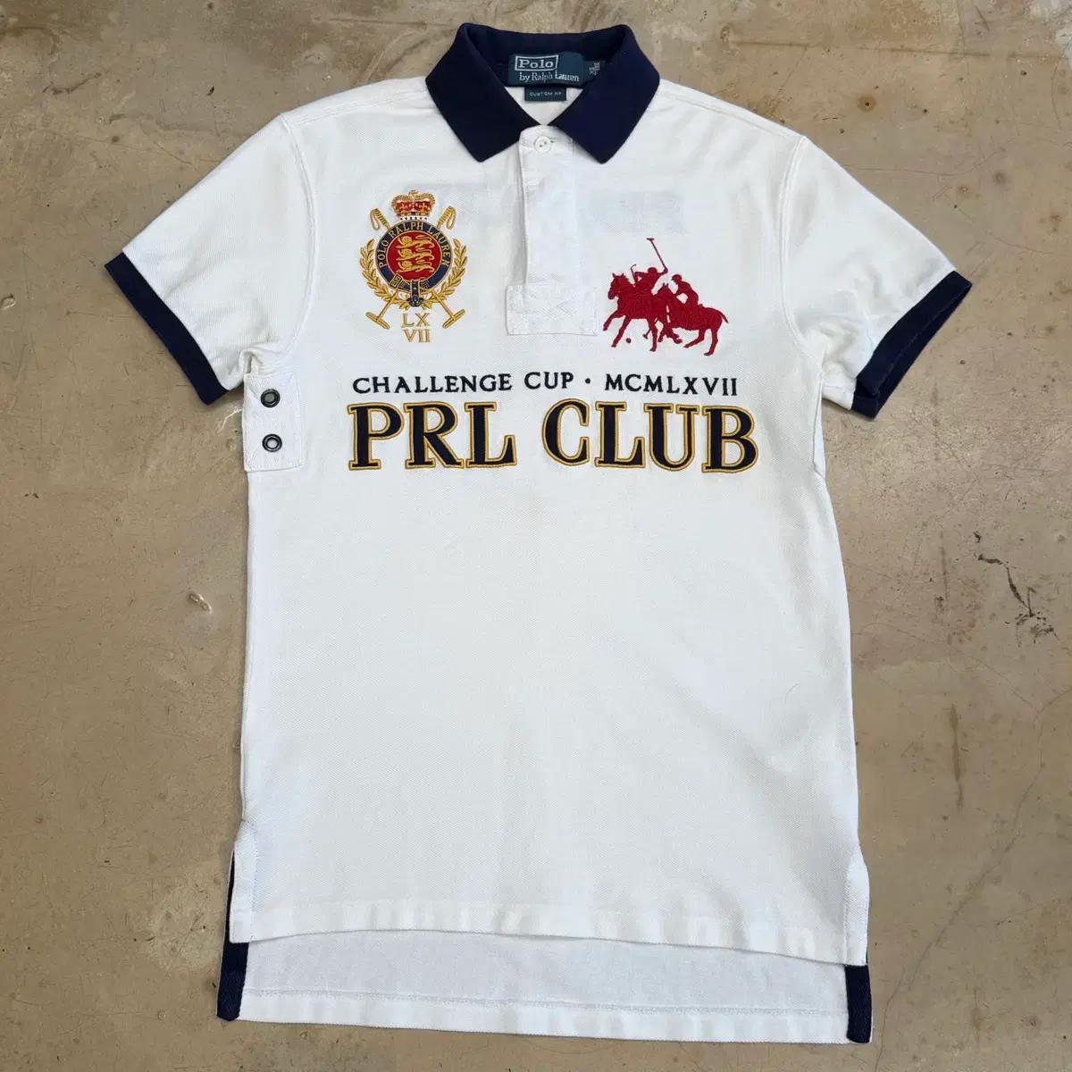 XS 폴로랄프로렌 여성용 PRL CLUB 화이트 카라 반팔티 3