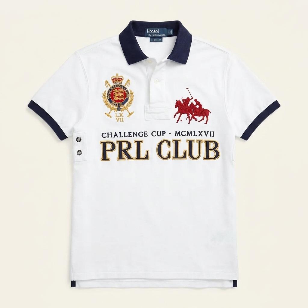 XS 폴로랄프로렌 여성용 PRL CLUB 화이트 카라 반팔티 1