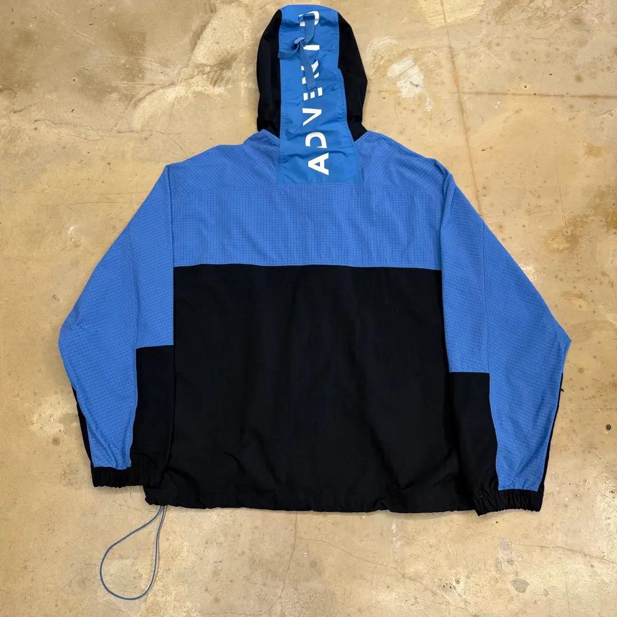 2XL 아디다스 어드벤쳐 블루 블랙 배색 바람막이 4