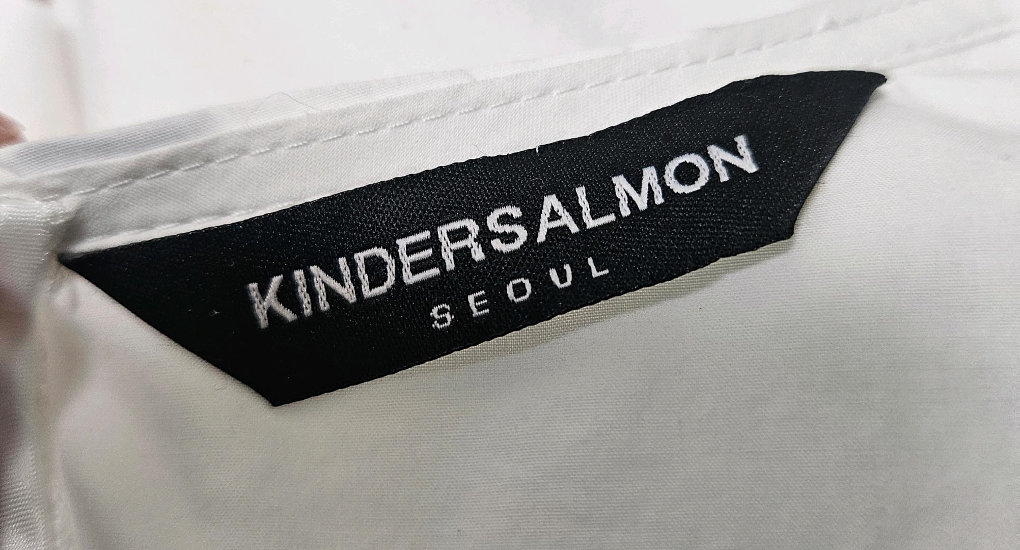 킨더살몬 코쿤 슬리브 브이넥 블라우스 화이트 4