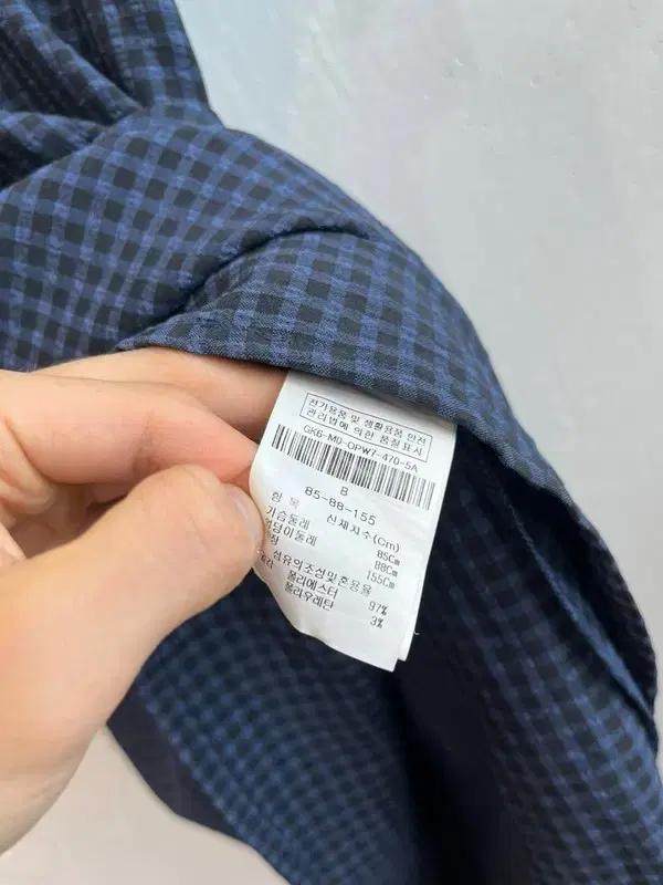 지고트 체크 시어서커 원피스 85 8