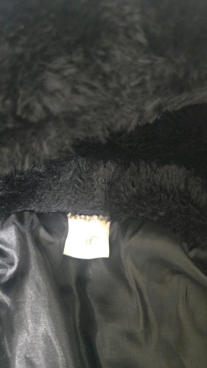 블랙 후드 인조퍼 자켓 4