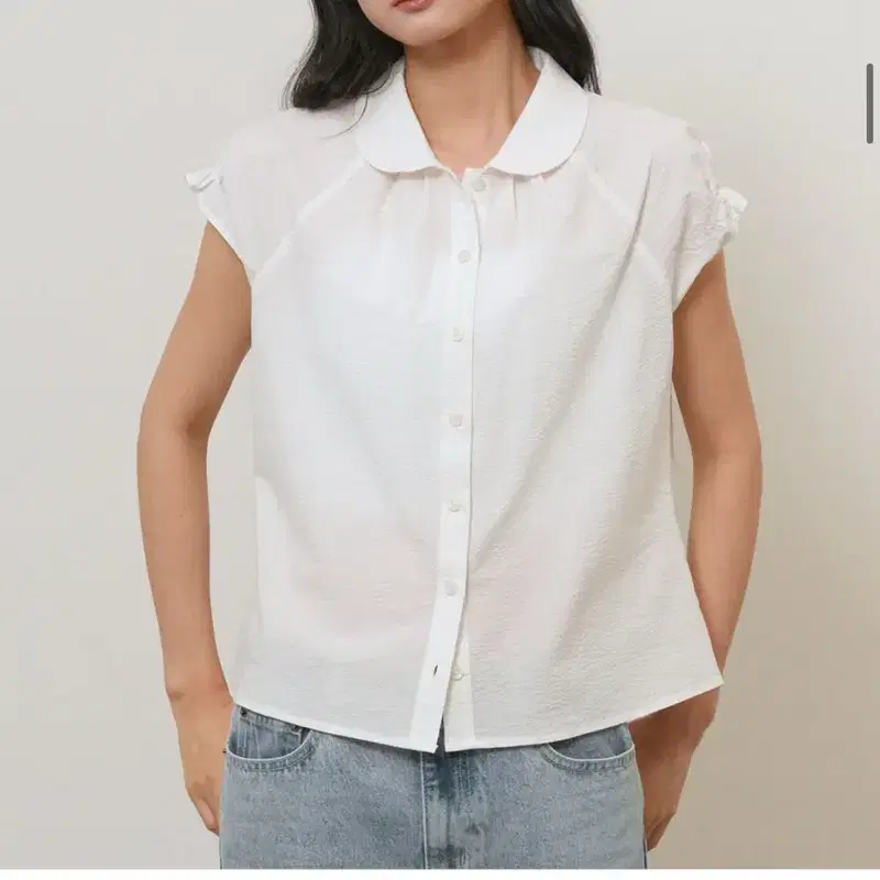 제너럴아이디어 시어서커 라운드 카라 블라우스 (새상품) 3