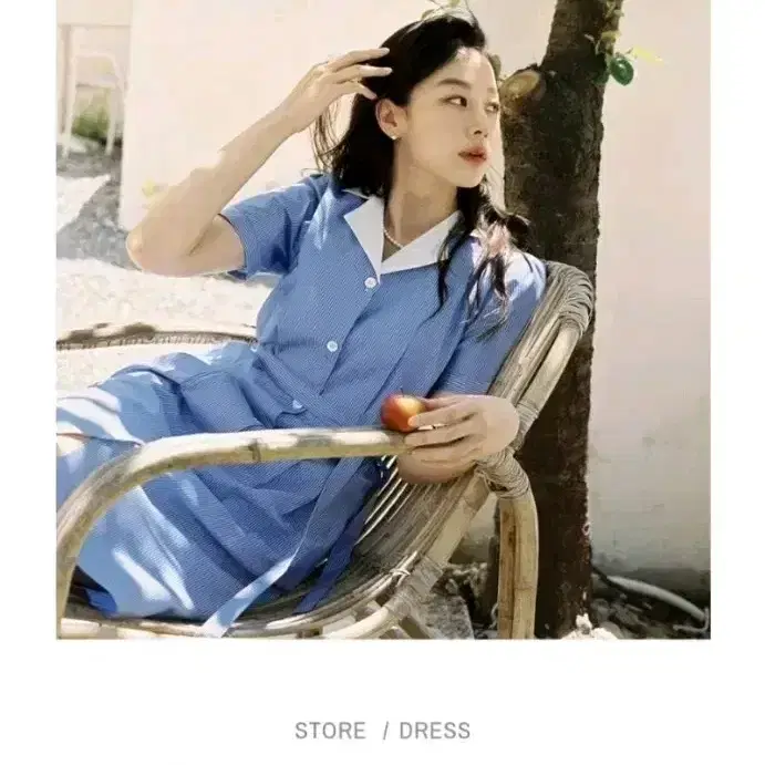 시야쥬 스트라이프 마린 원피스 2