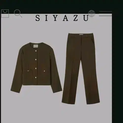 시야쥬 SIYAZU 미니멀 트위드 정장 셋업 2
