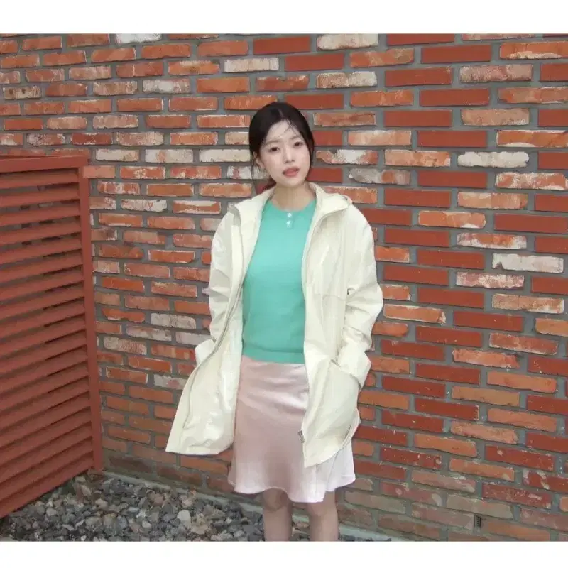 튜드먼트 후드 하프 트렌치 크림 3