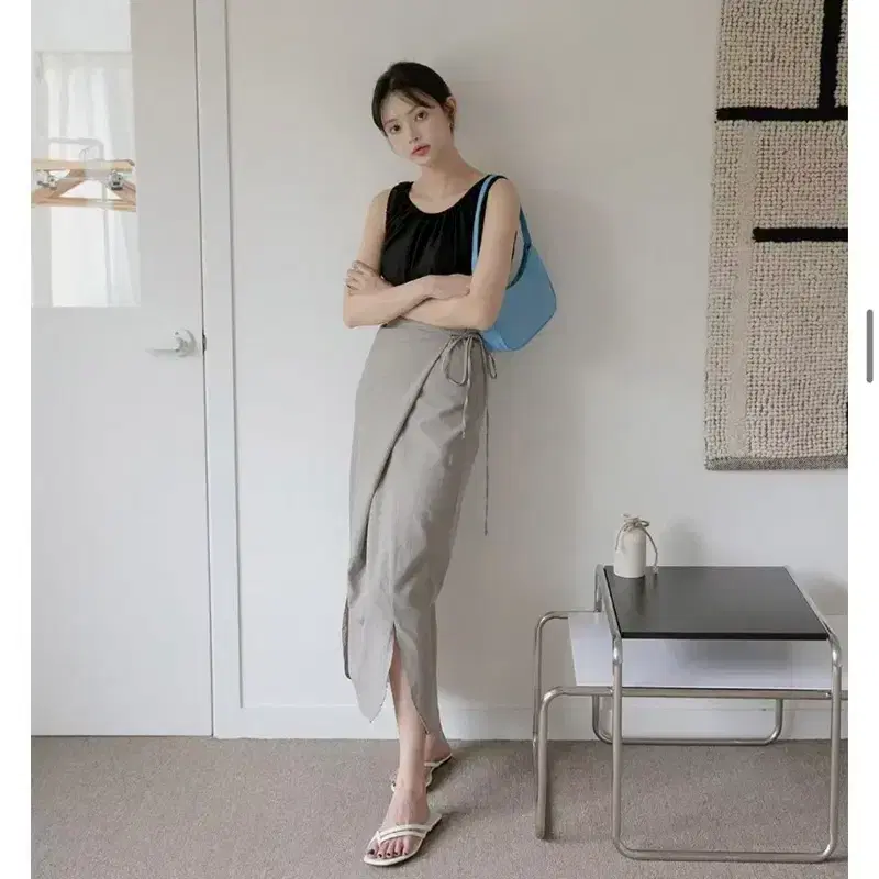 (새상품)아틀리에나인 랩 스커트 3
