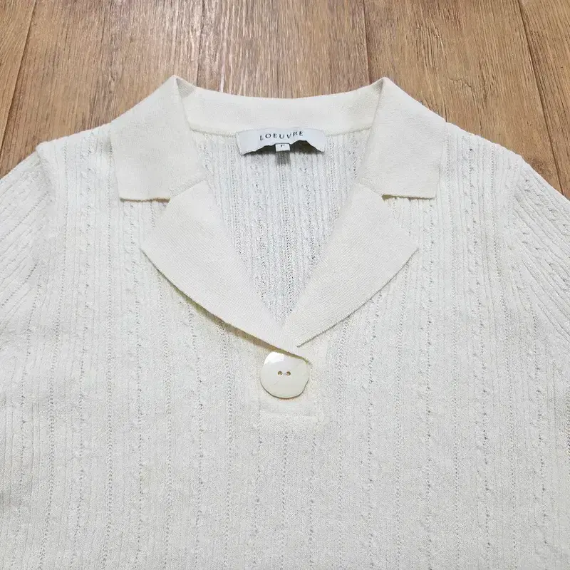 루에브르(LOEUVRE) 오픈카라 슬림니트 55-66 6