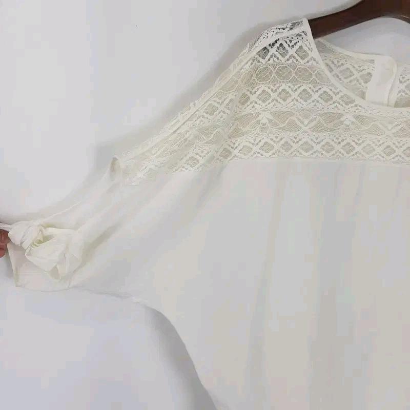 오브제 한섬 린넨혼방 레이스 블라우스S 6