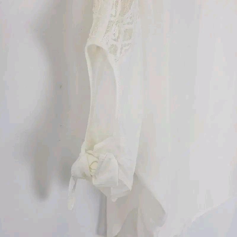 오브제 한섬 린넨혼방 레이스 블라우스S 5