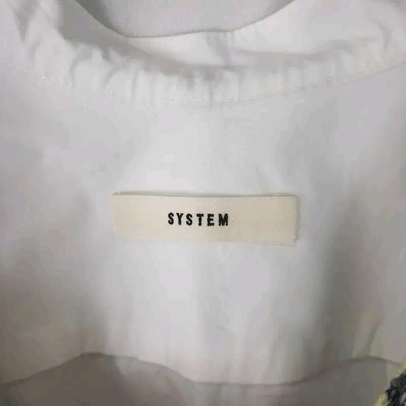 시스템 한섬 배색 민소매 블라우스S 7
