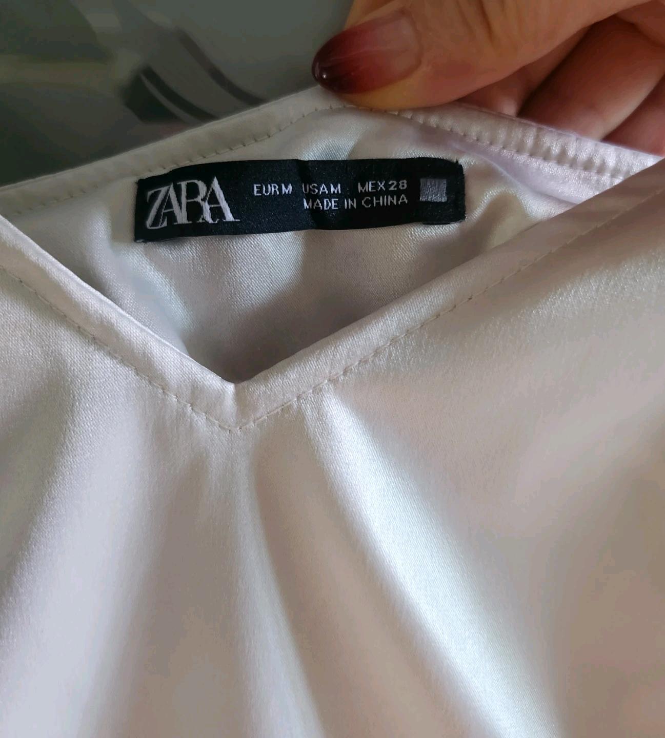 ZARA 실키 셔링 원피스 M 6