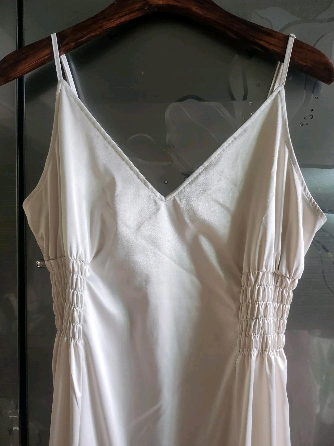 ZARA 실키 셔링 원피스 M 3