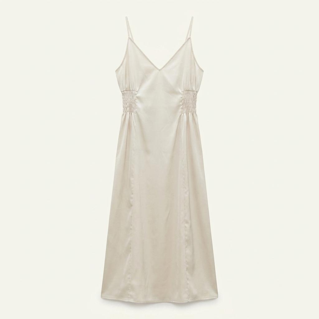 ZARA 실키 셔링 원피스 M 1