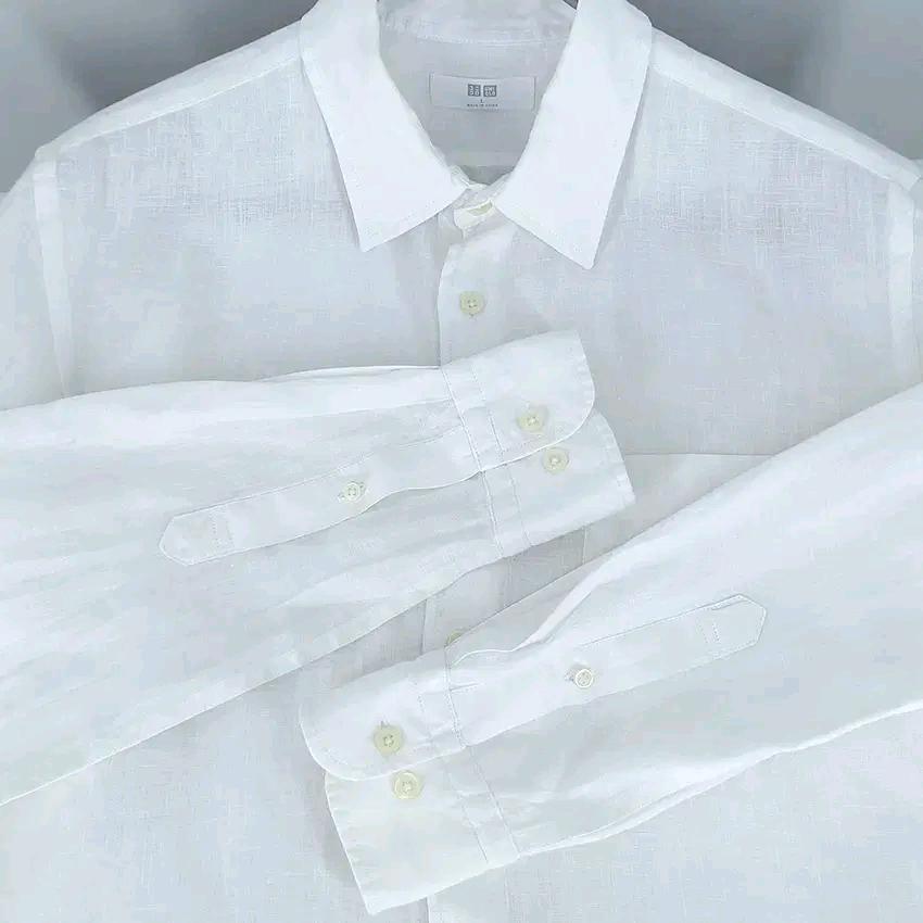 유니클로 남성 춘하 마100 긴팔셔츠 화이트L (HU45798) 4