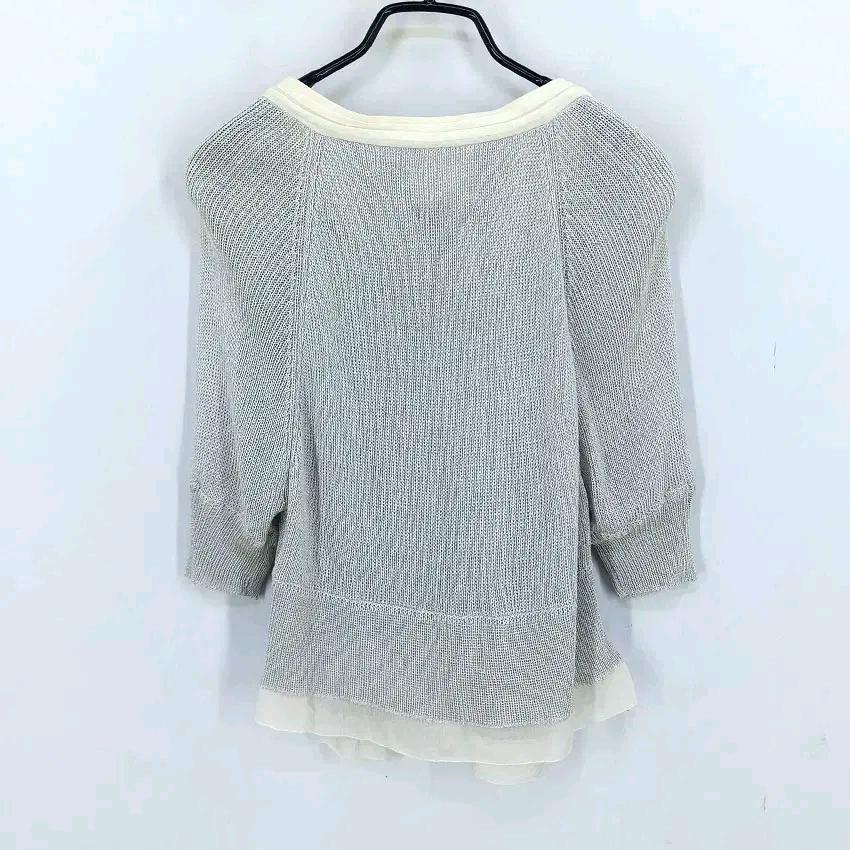 오즈세컨 여성 춘하 쉬폰프릴 반팔 숏가디건 펄실버 (HU45847) 3
