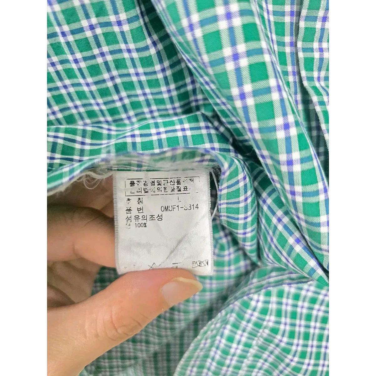 L 폴로랄프로렌 그린 체크 반팔 셔츠 남방 E293 4