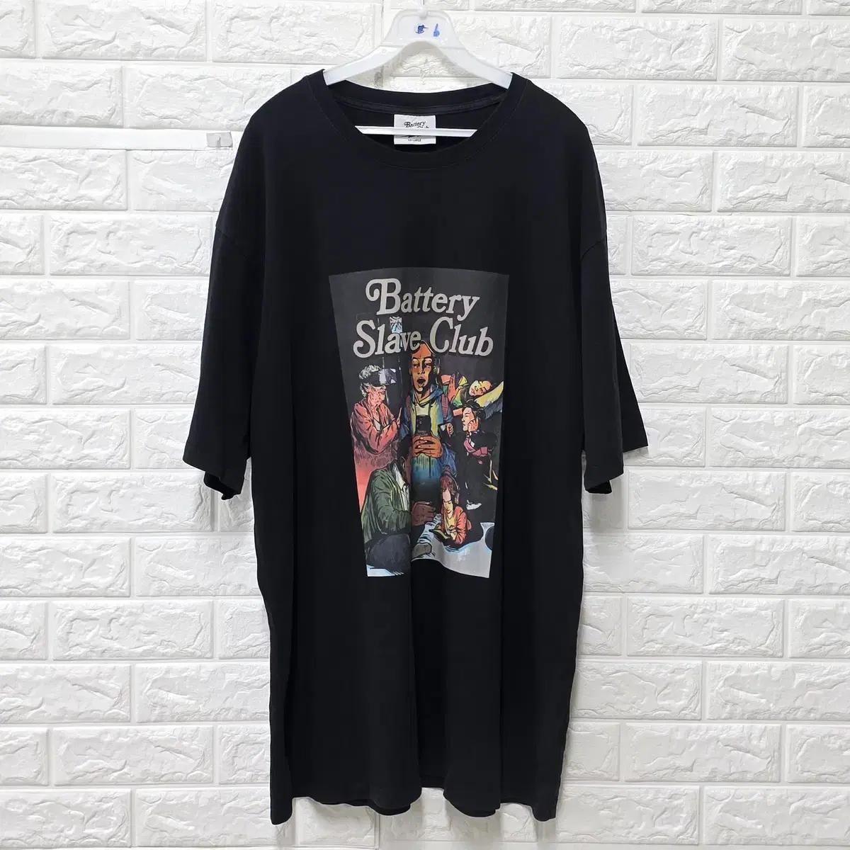 2XL 베터리슬레이브클럽 블랙 반팔 티 E308 2