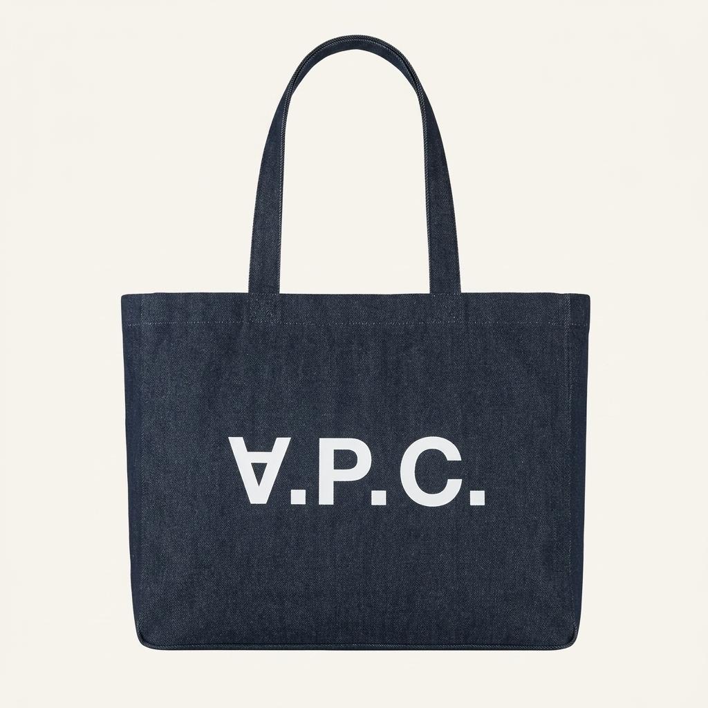 A.P.C. 로고 데님 에코백 토트백 1