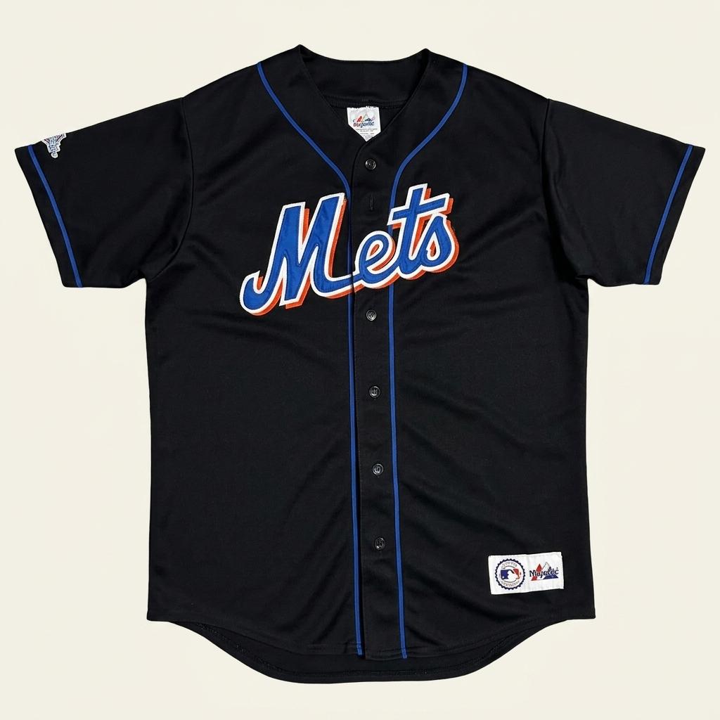 마제스틱 MLB 뉴욕 메츠 베이스볼 져지 셔츠 1