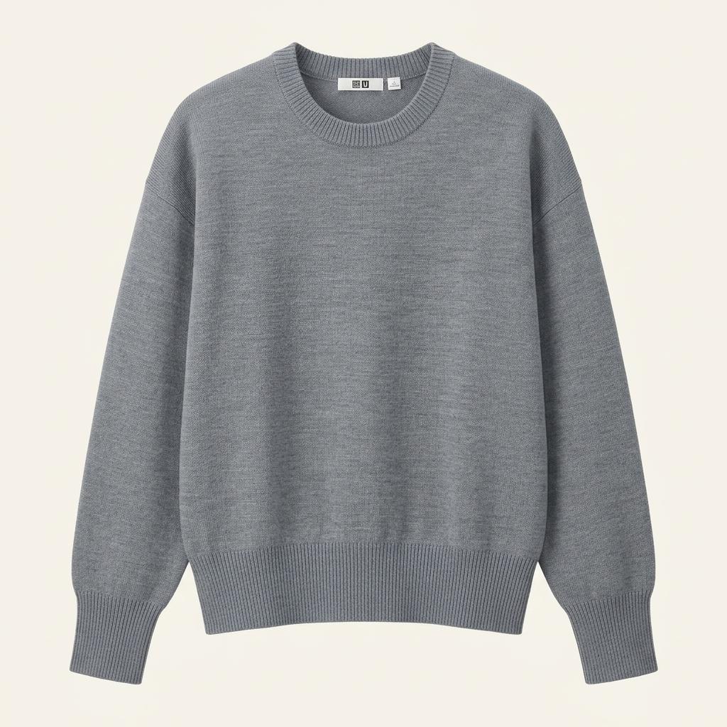 [유니클로 X 르메르] 유니클로U 더블페이스 크루넥 스웨터 63BLUE XXL(여성) 1