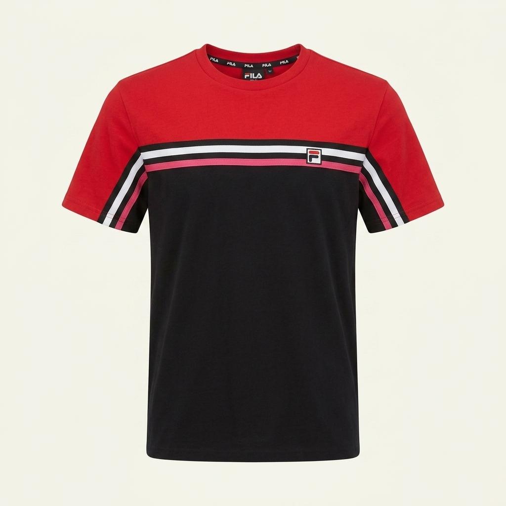 남0009146 [휠라] FILA 배색 로고 반팔 티셔츠 1