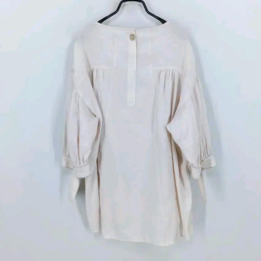 크레송 여 여름 루즈핏 블라우스 핑크베이지90 (HU45860) 3