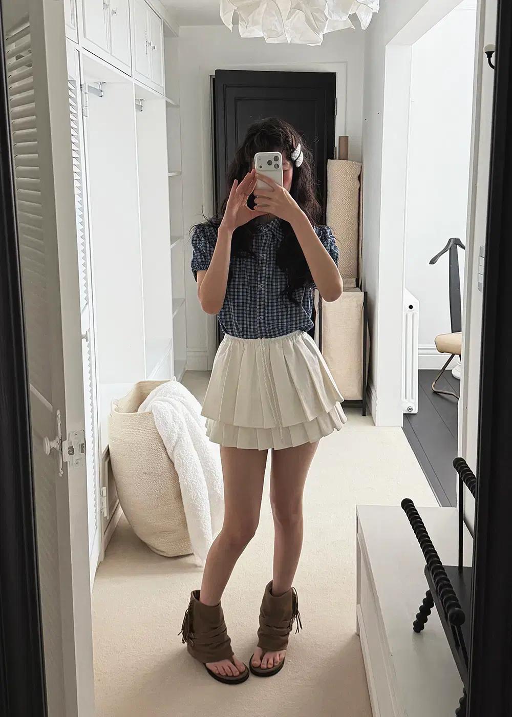 @9587 브라운 245 가죽폴딩 쪼리부츠, 프린지 수술부츠-새상품 7