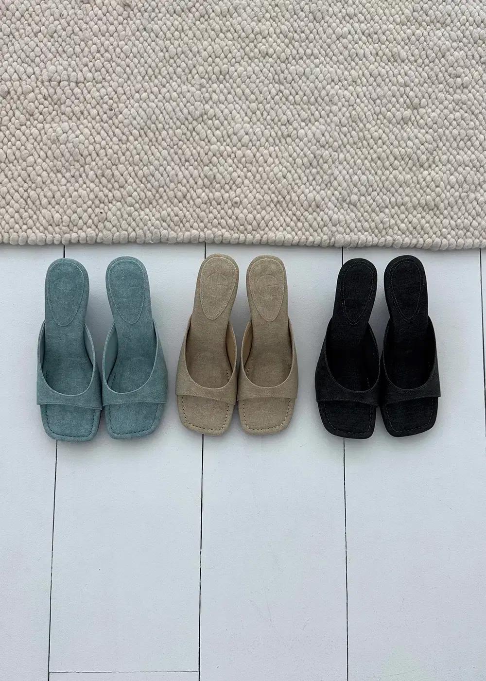 @9534 베이지 245 빈티지 물나염 7.5cm 웨지 샌들-새상품 11