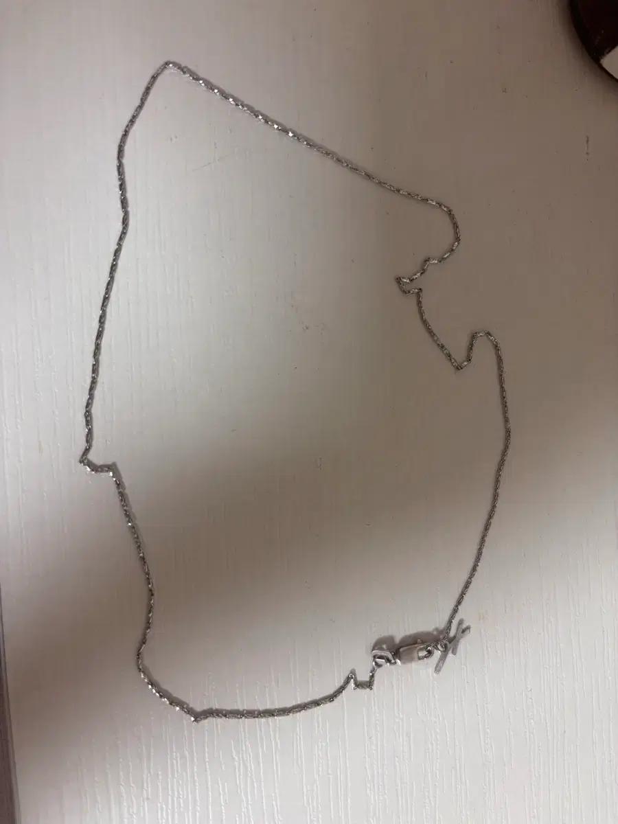 페르테 루메 화이트 골드 14k 목걸이 38cm 새상품 4