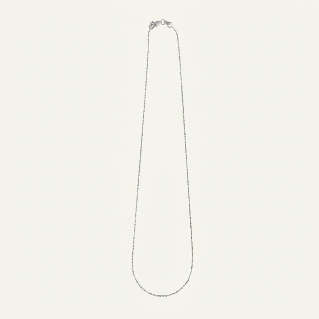 페르테 루메 화이트 골드 14k 목걸이 38cm 새상품 1