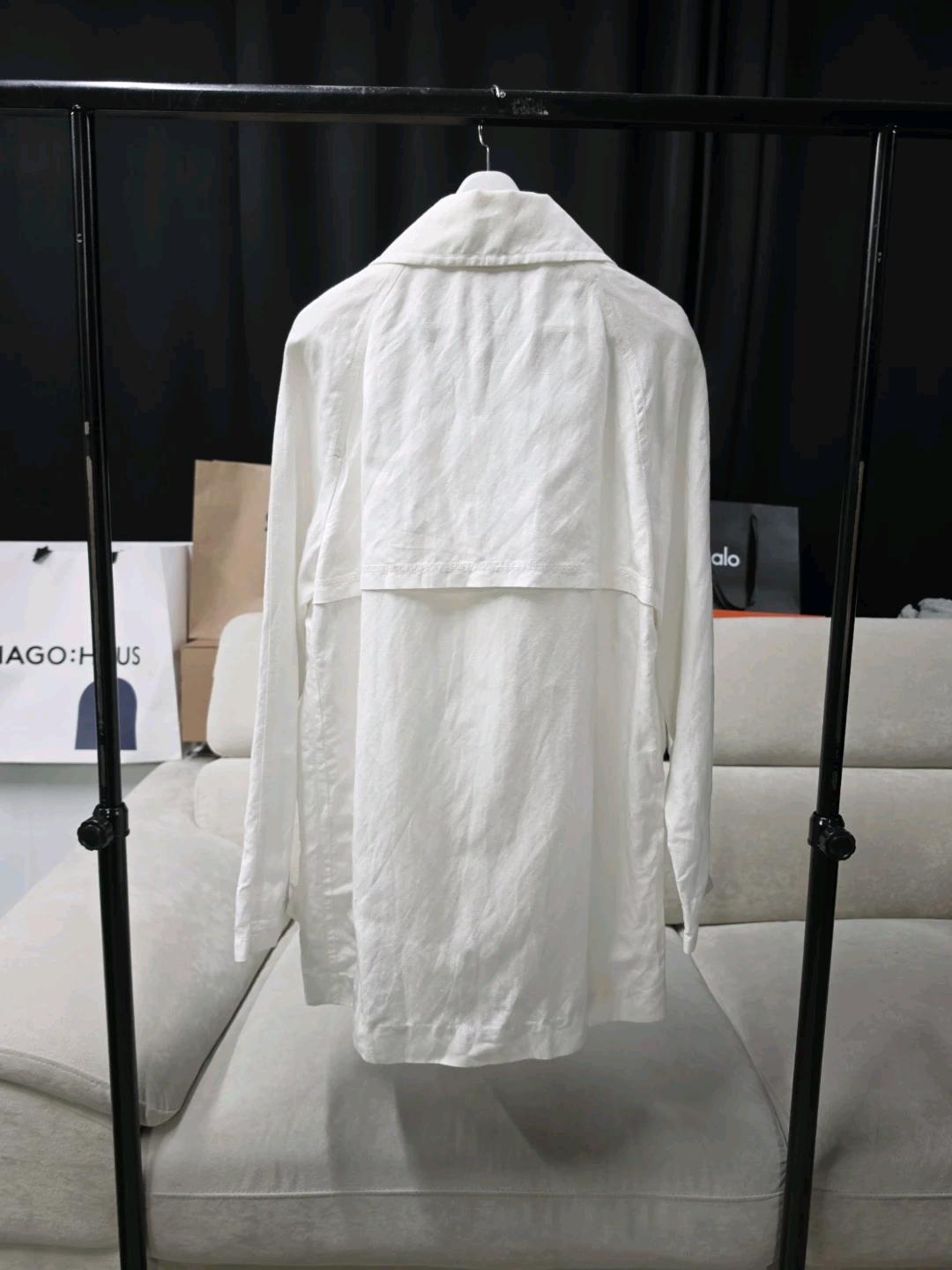 여성 산드로 린넨 자켓 화이트 5
