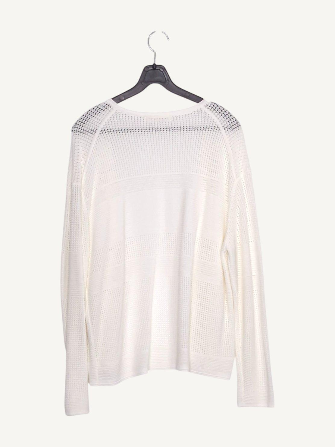 더캐시미어 the CASHMERE 화이트 펀칭 오픈 가디건 S [A590] 3