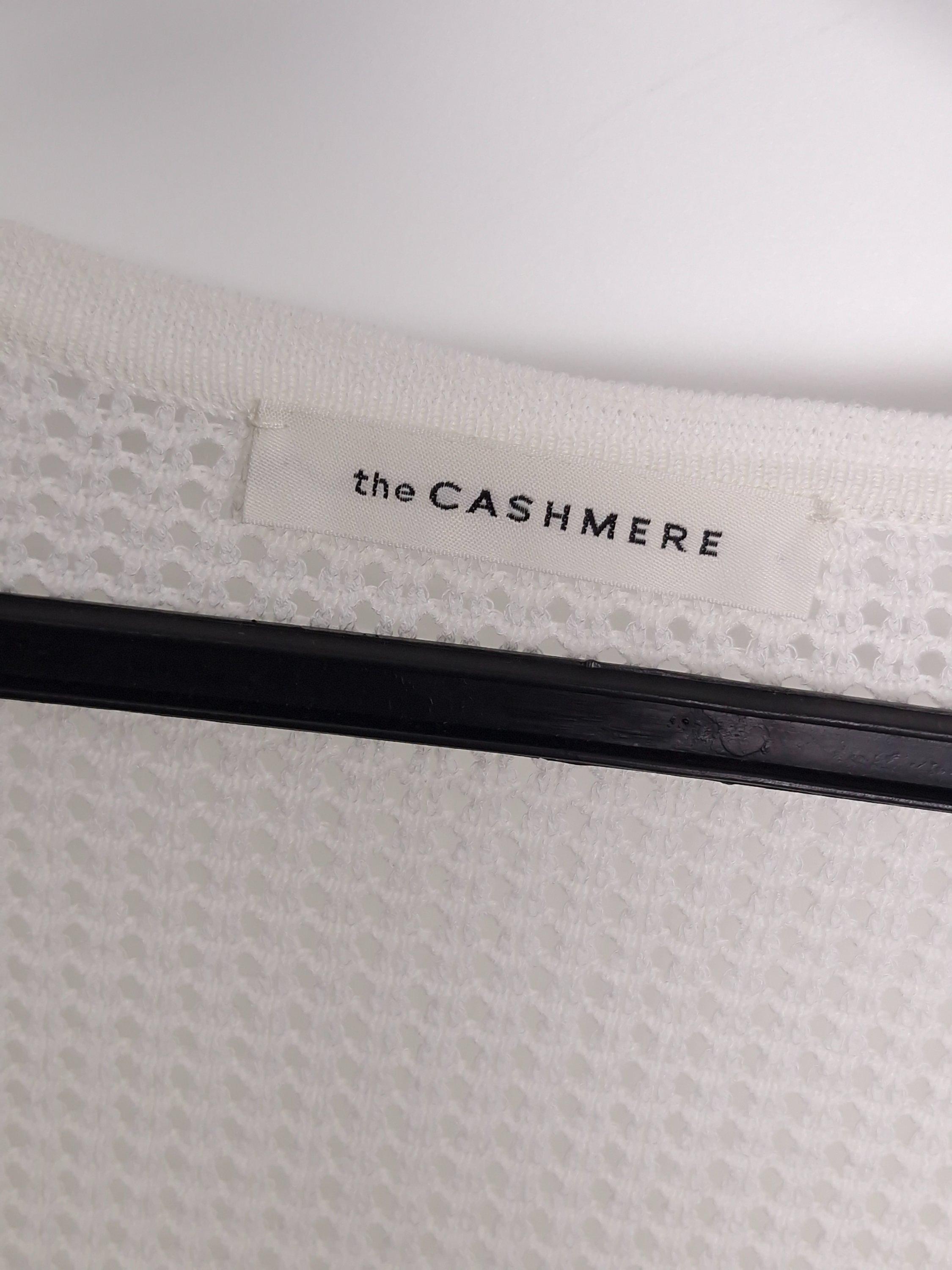 더캐시미어 the CASHMERE 화이트 펀칭 오픈 가디건 S [A590] 4