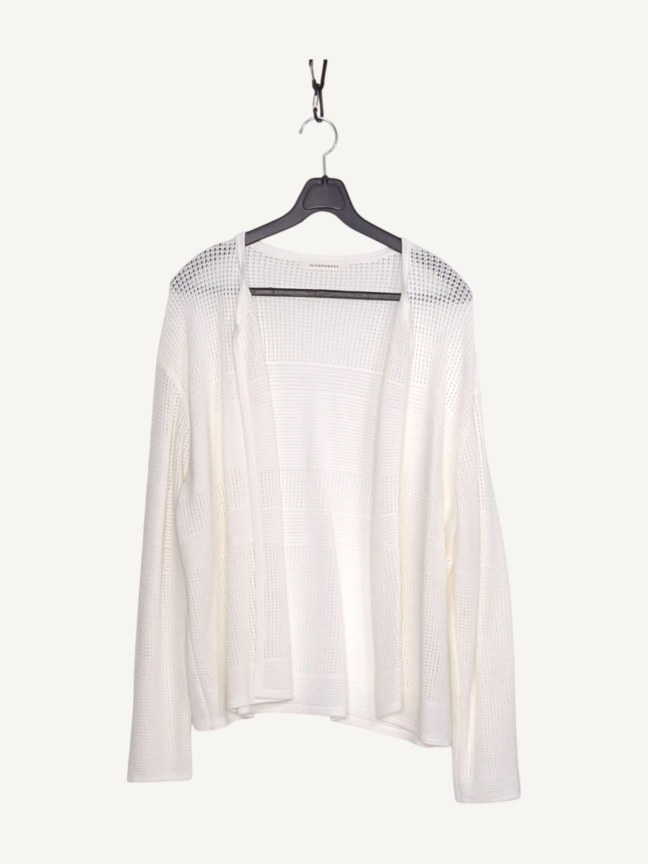 더캐시미어 the CASHMERE 화이트 펀칭 오픈 가디건 S [A590] 2