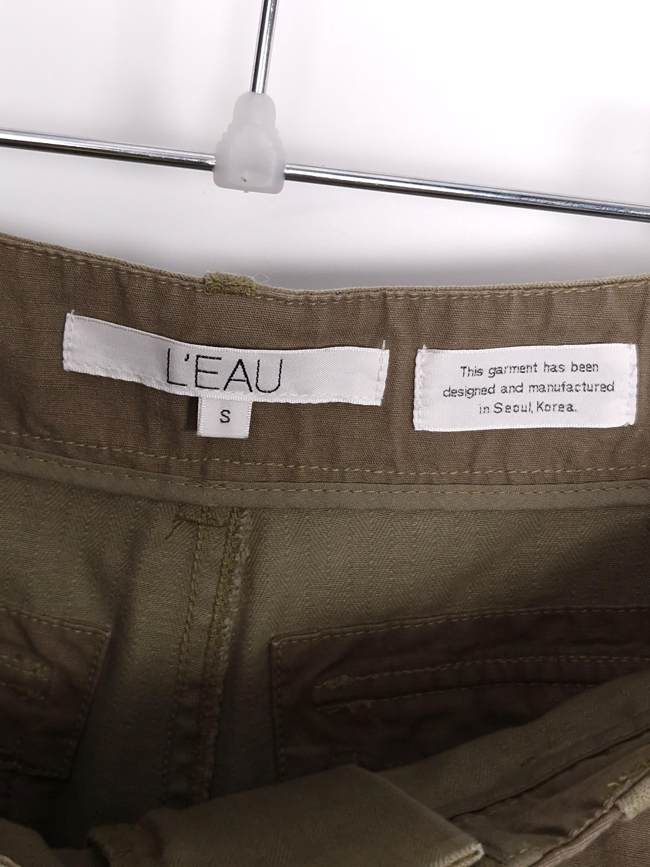 로우 L'EAU 그린 코튼 바지 S [A601] 4