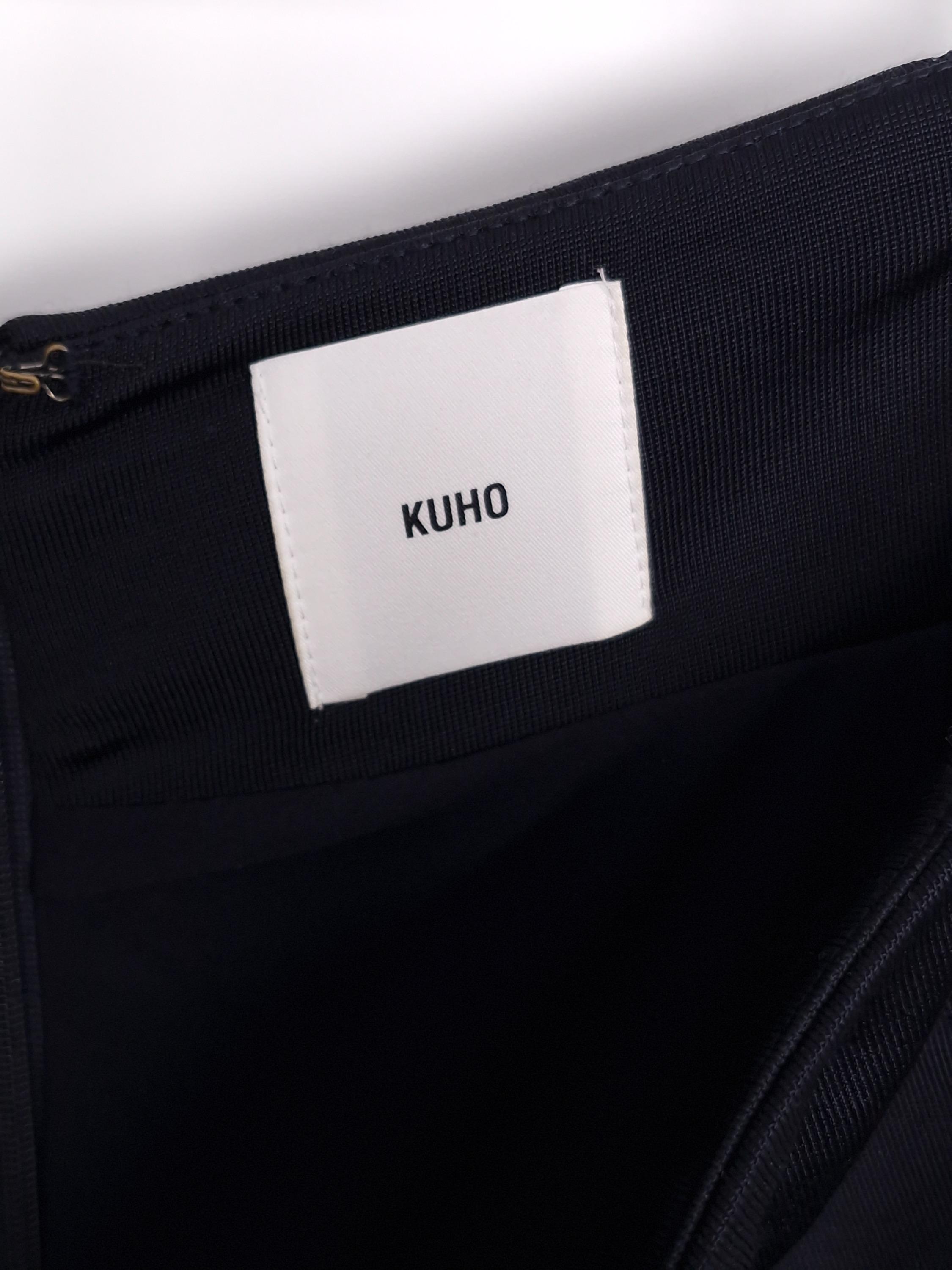 구호 KUHO 라인 포인트 블랙 롱 치마 67 [A602] 4