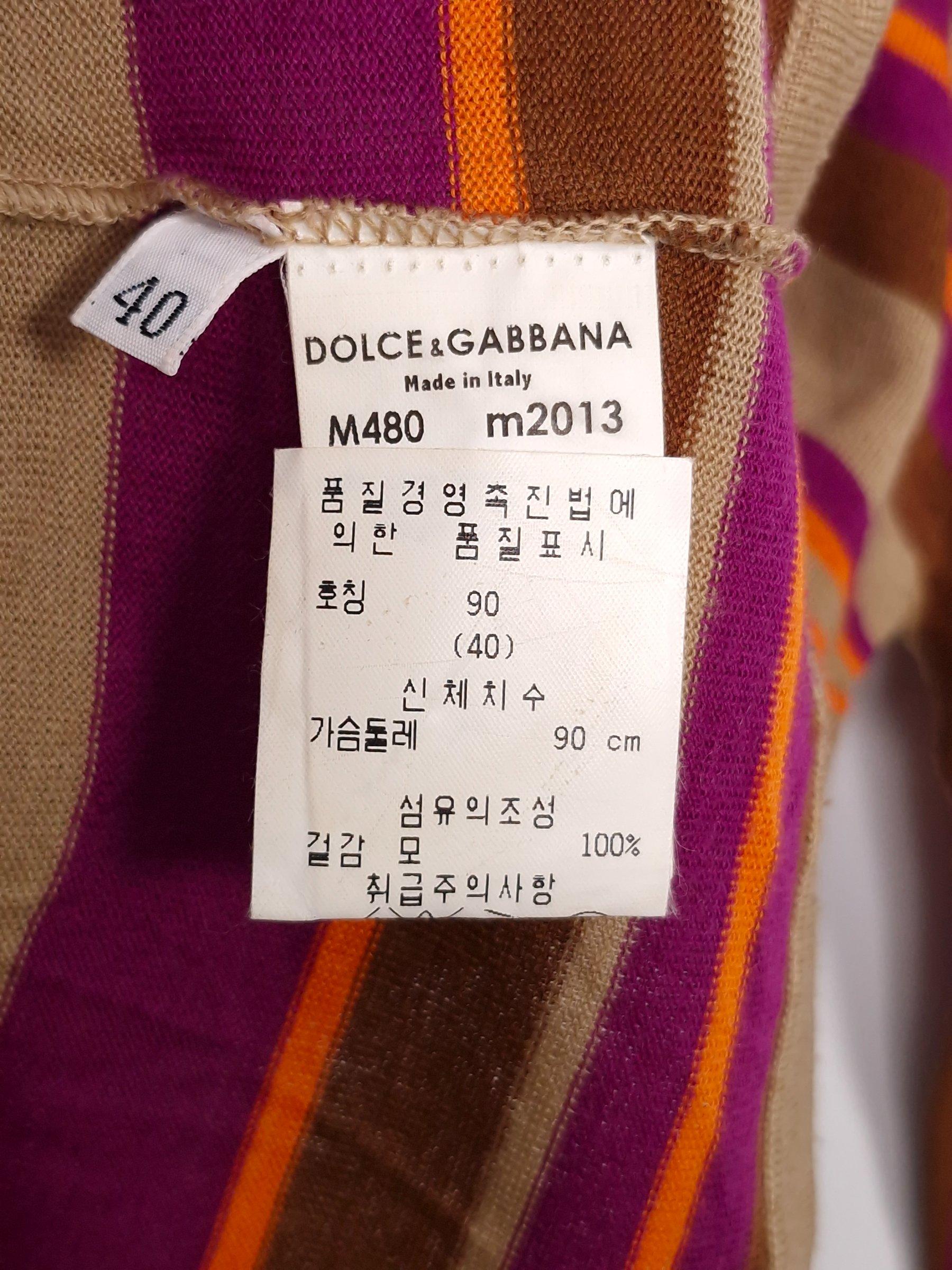 돌체앤가바나 DOLCE&GABBANA 스트라이프 터틀넥 니트 90 [A604] 5