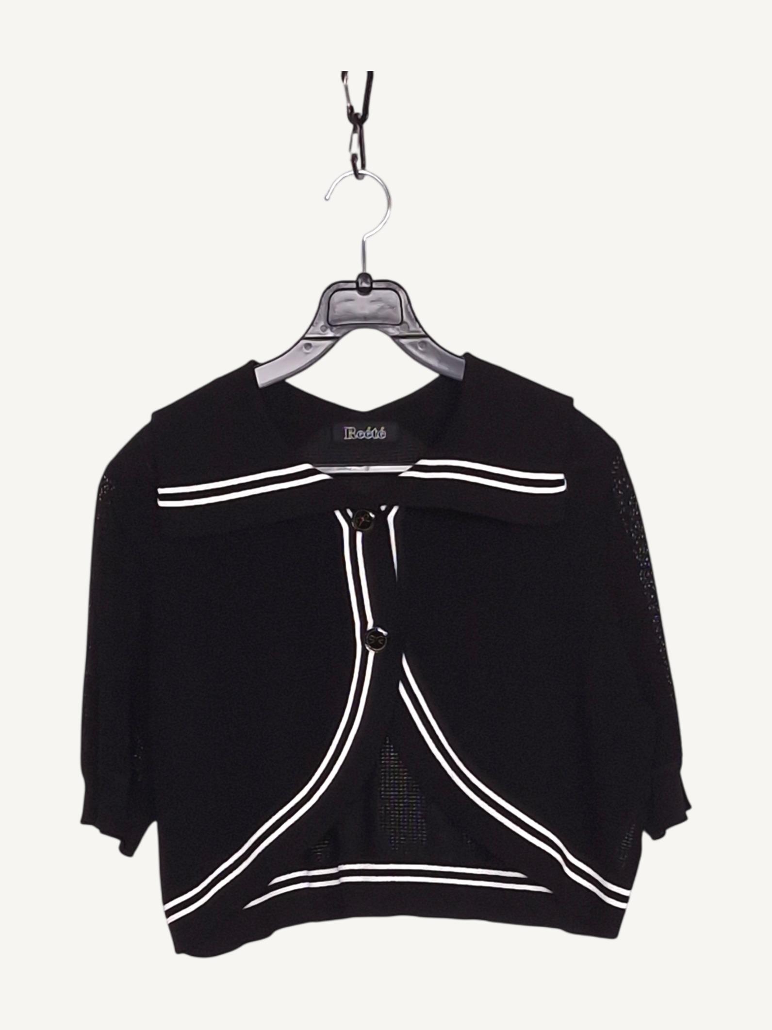 리에떼 Reete 카라 크롭 블랙 가디건 F [A619] 2