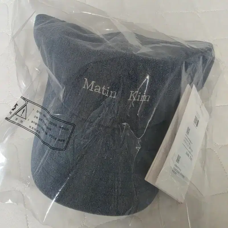 마뗑킴 클래식 로고 볼캡 스모크 블루 3