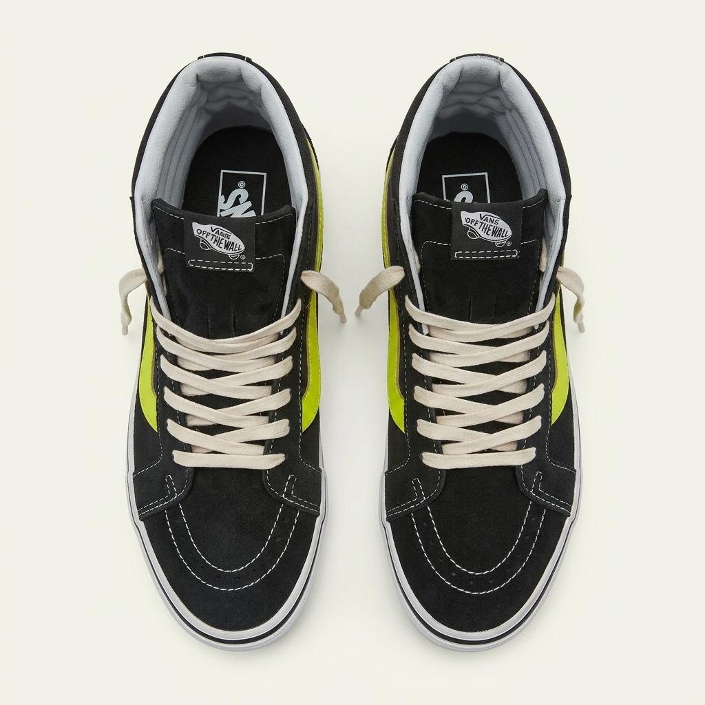 [VANS] 반스 스케이트 하이 스니커즈 블랙 옐로우 1