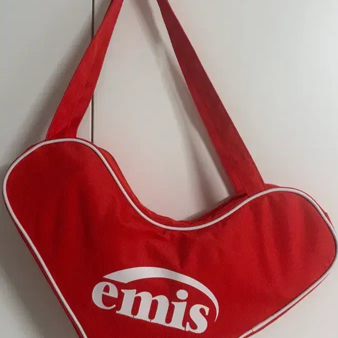 Emis 하트 숄더백 레드 2