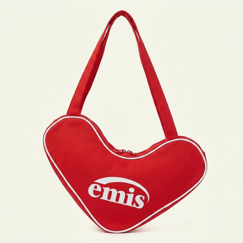 Emis 하트 숄더백 레드 1