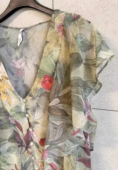망고 리프 프린팅 블라우스 6