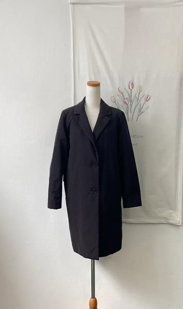 BCBG 미디 기장 여성용 심플 싱글 패딩 코트 2