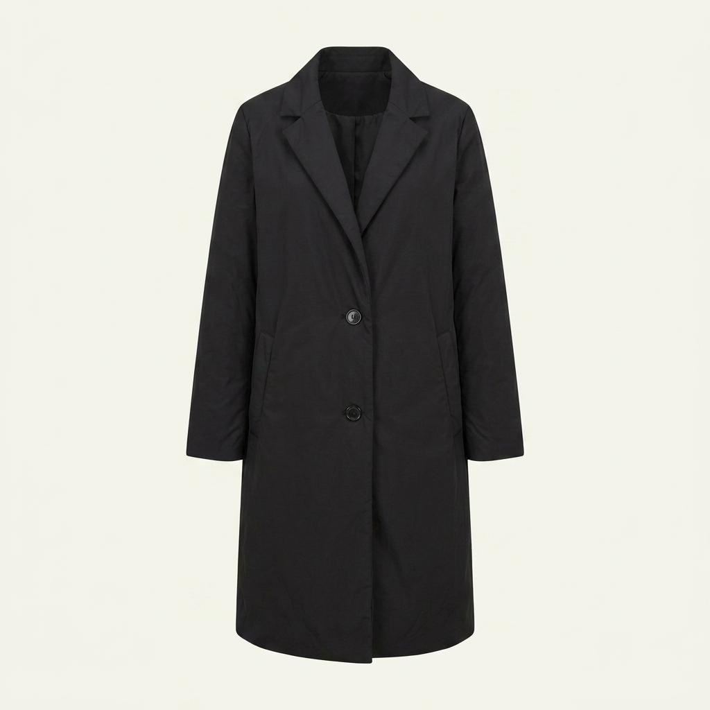 BCBG 미디 기장 여성용 심플 싱글 패딩 코트 1