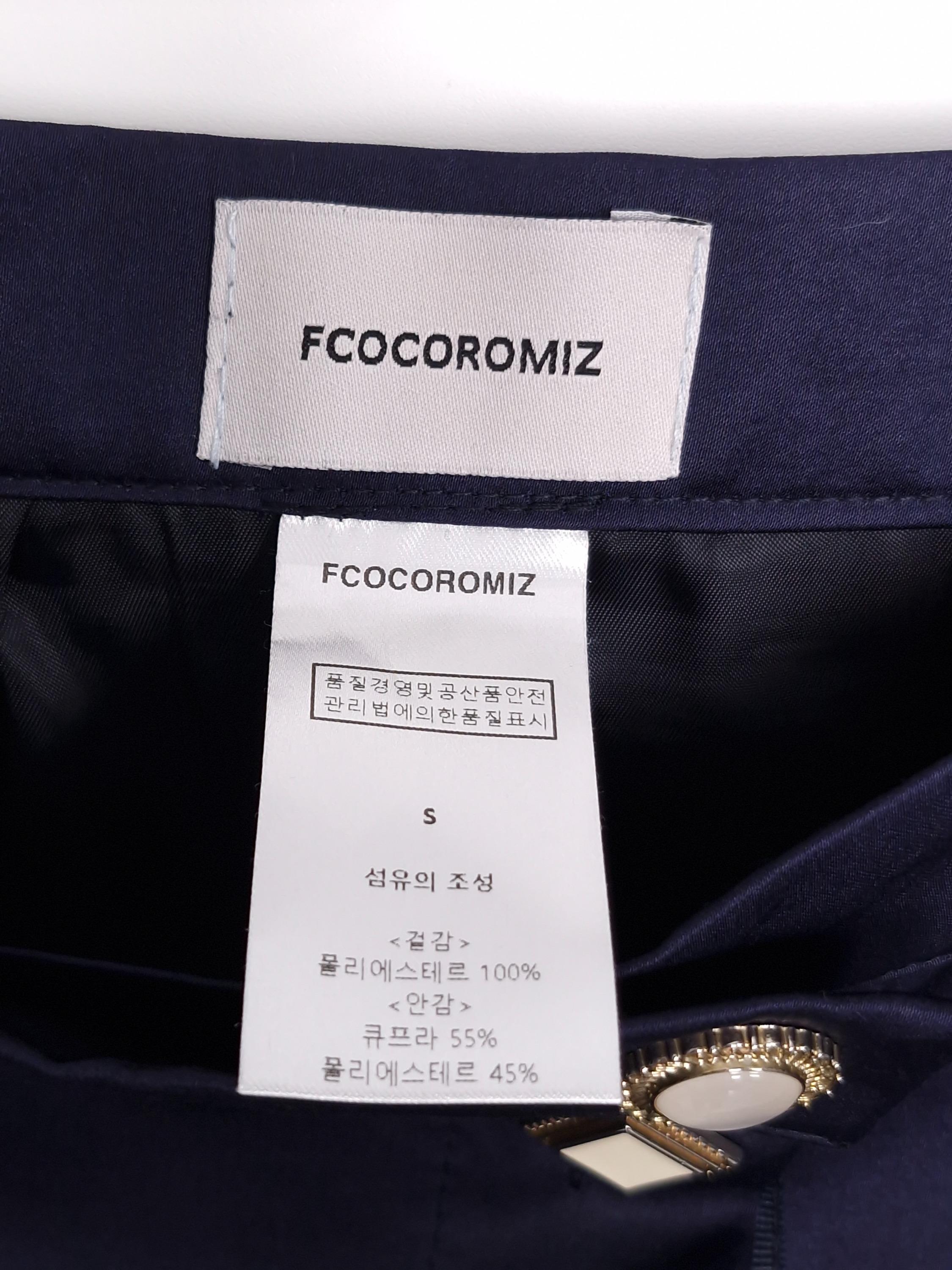 에프코코로미즈 F.COCOROMIZ 네이비 미디 치마 S [A622] 4