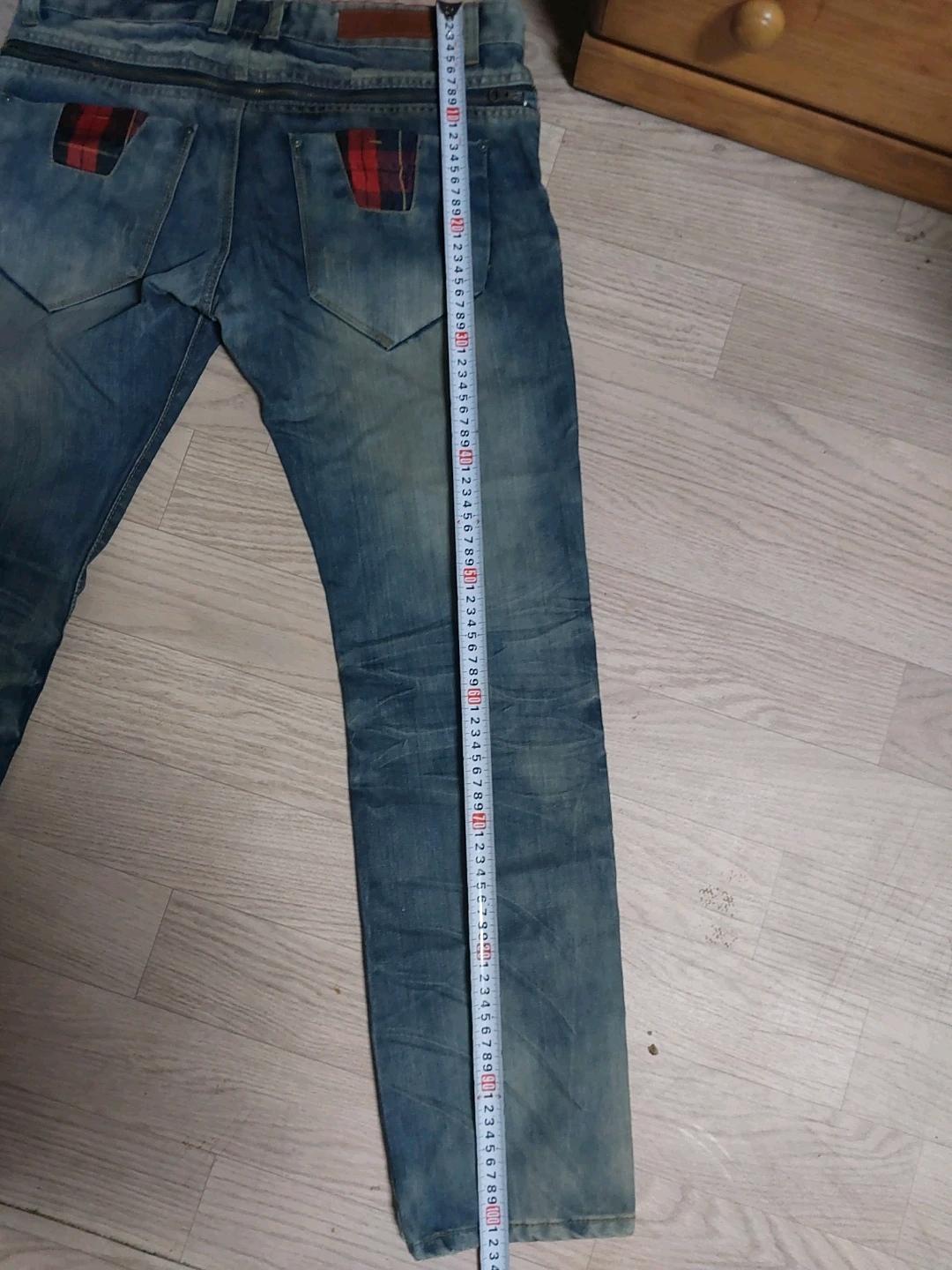 빈티지 워싱 체크포인트 청바지 32 7