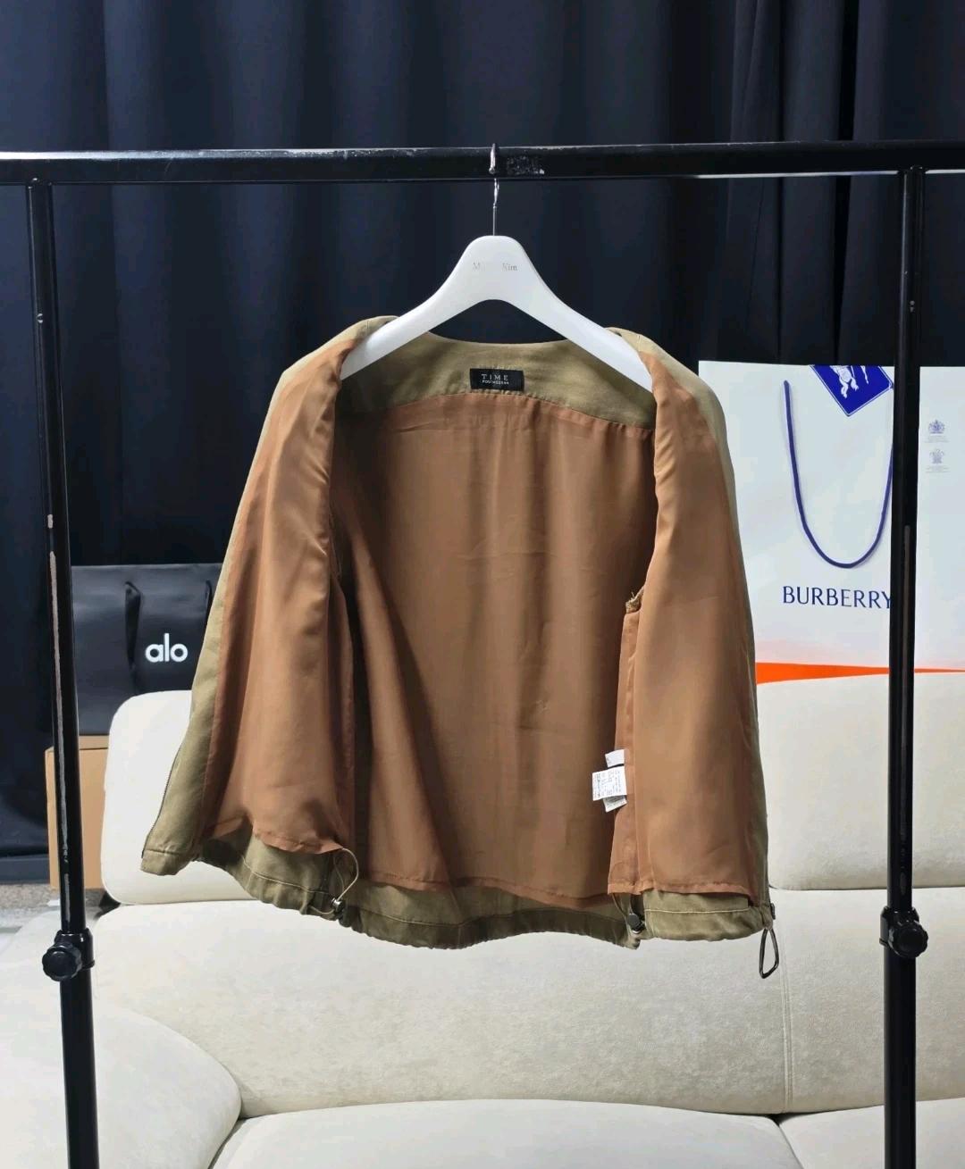 여성 타임 벌룬소매 집업 카멜 3