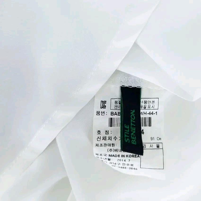 베네통 여성 여름 프린팅 반팔블라우스 화이트91 (HU45941) 5
